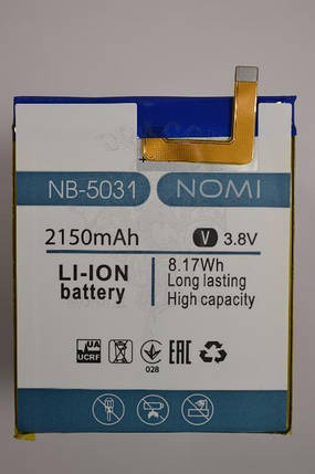 Акумулятор Nomi i5031 EVO X1 (АКБ, Батарея) NB-5031, оригінал, фото 2