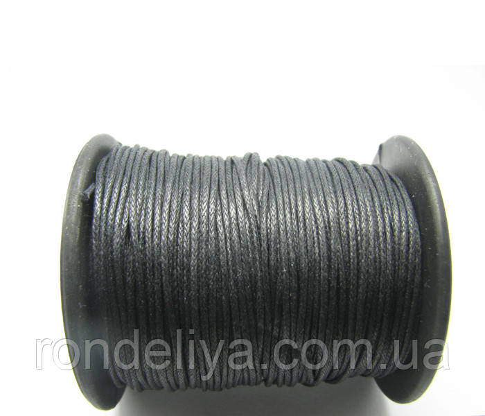 Шнур вощений чорний, фото 1
