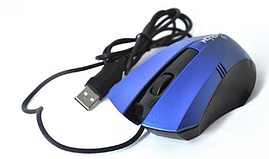 Миша USB Merlion MS-Angled (5873), 2 кнопки+scroll, Black/Blue, Q100