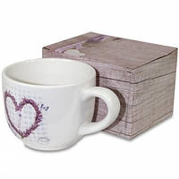 Чашка Лаванда серце 450 мл