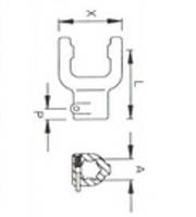 Вилка серії B05/P05  під хрестовину 30,2x80, розмір 1.3/4"-20