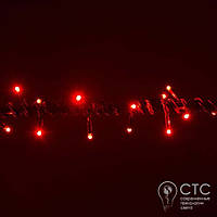 Гірлянда світлодіодна вулична "Нити" (String) 100LED червона STRING-100LED-10M-WCK