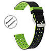 Подвійний ремінець з перфорацією для годинника Motorola Moto 360 2nd gen (46 mm) - Black&Green, фото 2