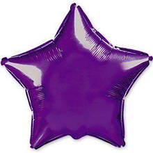Куля зірка 23 см фіолетовий металік