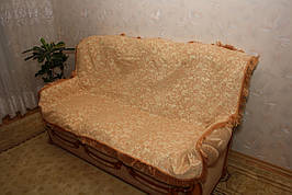 Лаура бежевого кольору комплект покривала (дивандеки) на диван і крісла