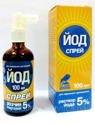 Йод 5% спрей 100мл, фото 1