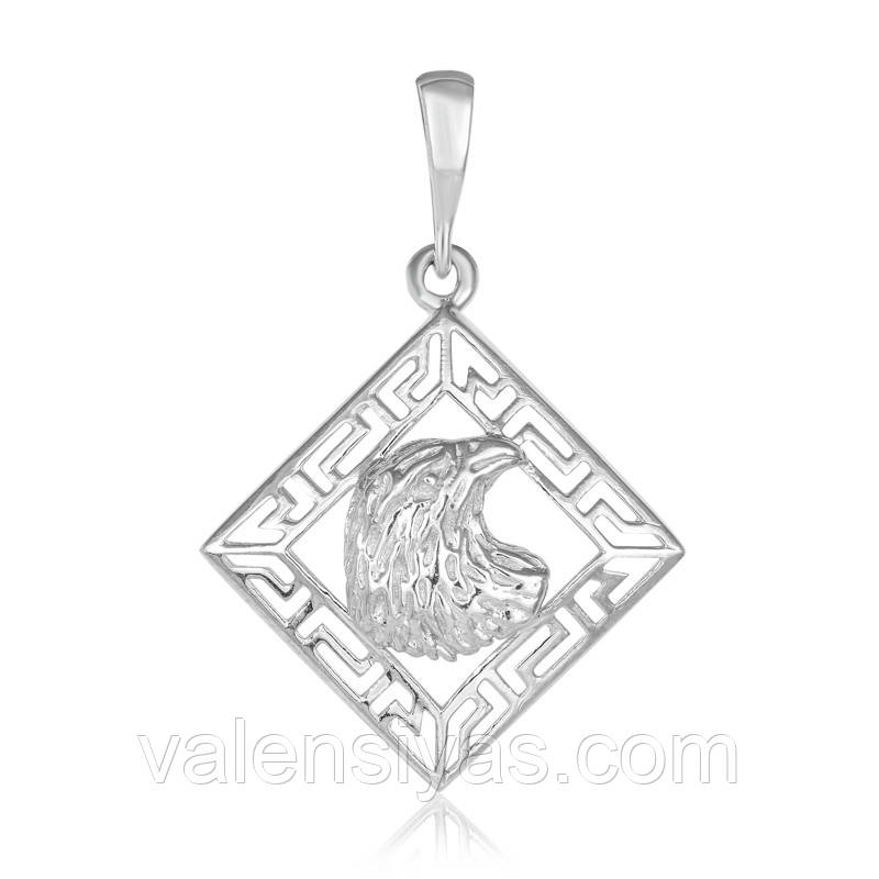 Срібний підвіс у формі ромба П2/802
