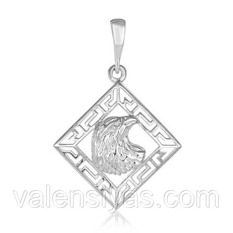 Срібний підвіс у формі ромба П2/802, фото 1