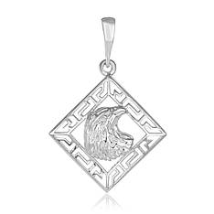 Срібний підвіс у формі ромба П2/802