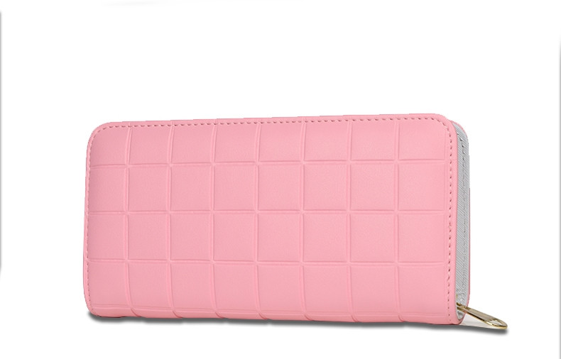 Жіночий рожевий гаманець на блискавці