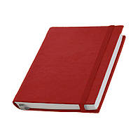 Записна книжка Туксон White Line,білий блок в лінійку, кожзам, червона
