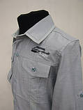 Сіра сорочка для хлопчиків 128,140,152,164 зросту Туреччина, фото 2