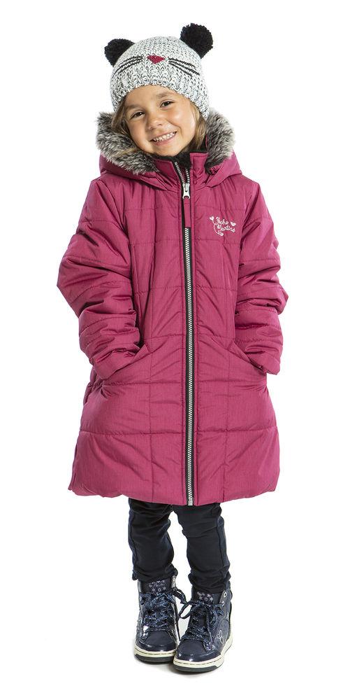 Зимове термопальто для дівчинки 4-7 років, р. 104-128 ТМ Peluche&Tartine Royal Berry Mix F17 M 1500 EF