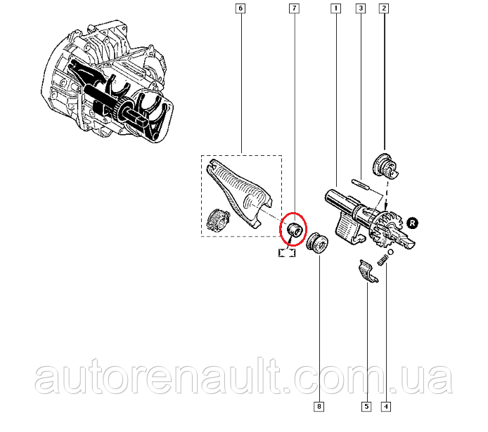 Упор вилки сцепения Рено Лоджи 1.6i TOPRAN (Германия) 700667 - фото 3 - id-p617913789