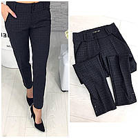 Штани утеплені (арт. 304) сірі клітина гудзички внизу