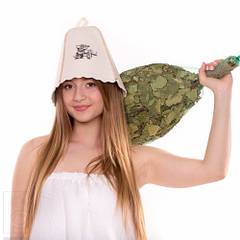 Шапки штучні для лазні і сауни з вишивками