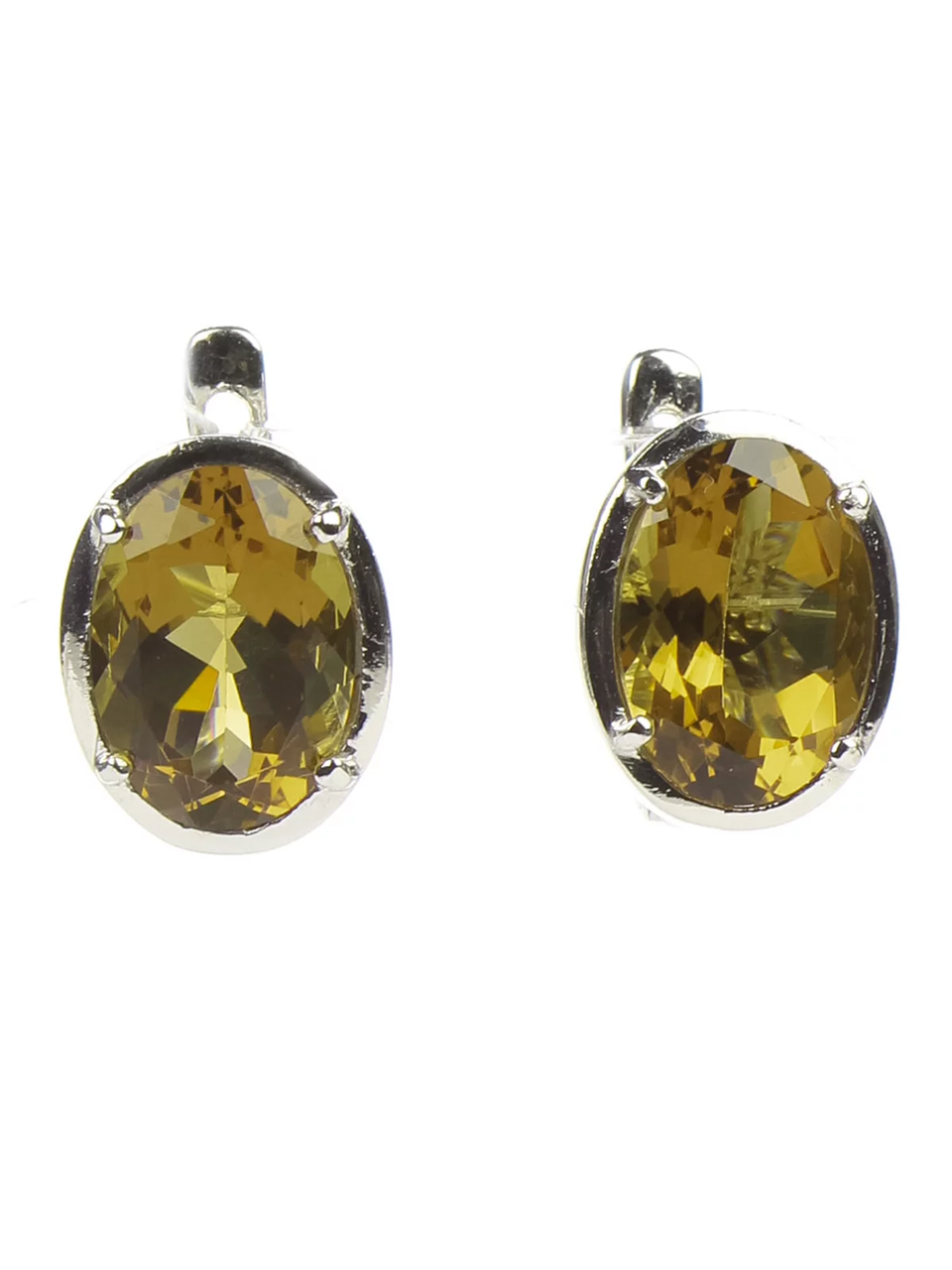 Сережки срібні з султанітом Т-204, фото 1