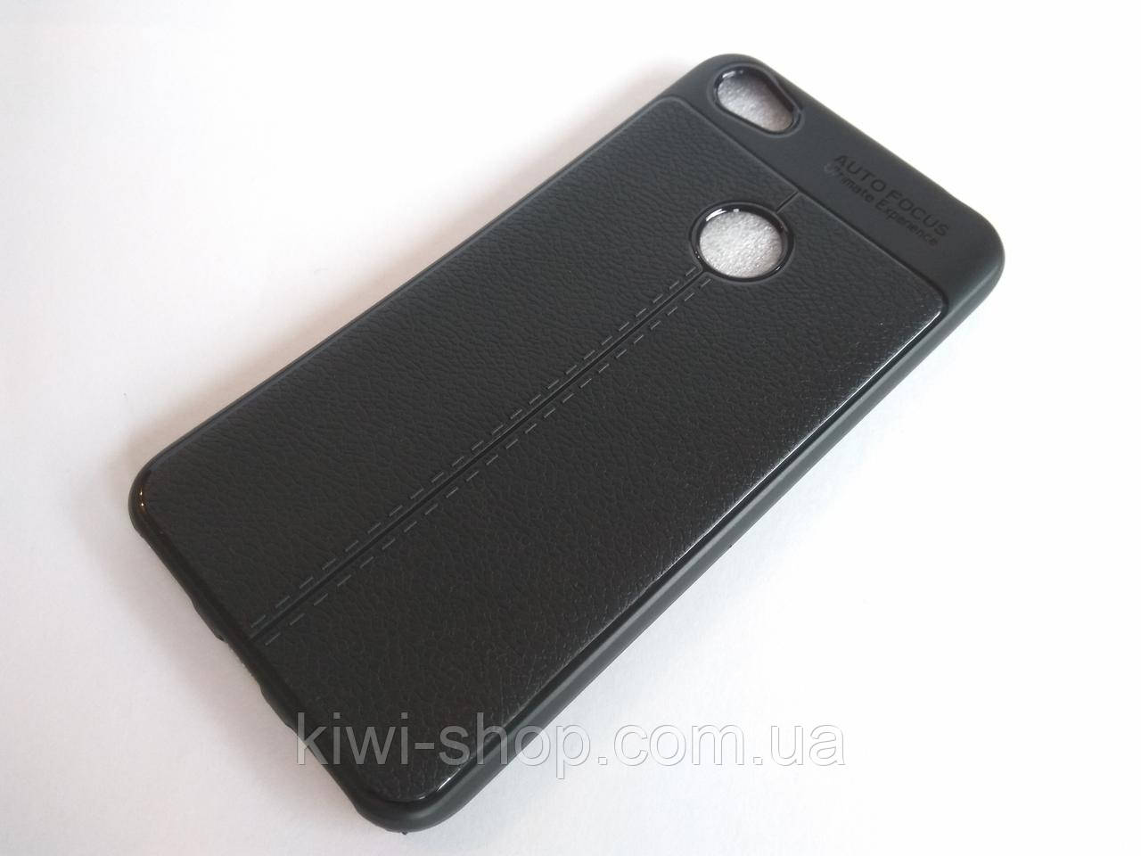 Чорний чохол бампер із малюнком під шкіру для Xiaomi redmi Note 5A Pro