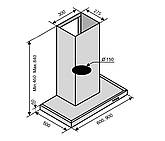 Витяжка кухонна Т-подібна VENTOLUX ITALIA 60 FINE (600) неіржавка сталь, фото 3