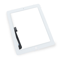 Тачскрін (сенсор) для iPad 4, білий, повний комплект, оригінал