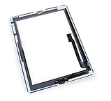 Тачскрін (сенсор) для iPad 3, iPad 4, білий, повний комплект, оригінал, фото 2