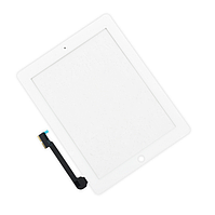 Тачскрін (сенсор) для iPad 3, iPad 4, білий, повний комплект, високої якості