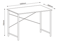 Стіл офісний письмовий на металевих ніжках 120 см hotdeal, фото 3
