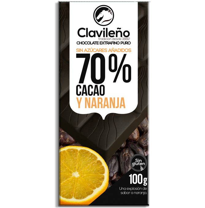 Шоколад Clavileno Y Naranja 70% cacao, 100 г Іспанія