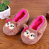 Тапочки балетки домашні жіночі кімнатні теплі плюшеві Сови, фото 6