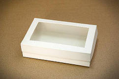 Коробка для еклерів, зефіру, тістечка з вікном 23*15*6 см