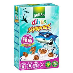 Безглютеновое печиво для дітей Акулята Sharkies Gullon 250 р. Італія