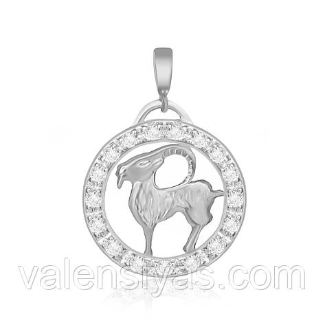 Срібний підвіс Козеріг П2Ф/052, фото 1