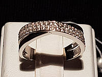Золотое кольцо с фианитами. Артикул 140323б 19