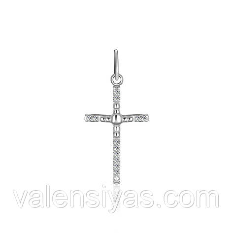 Срібний декоративний хрест П2Ф/160, фото 2