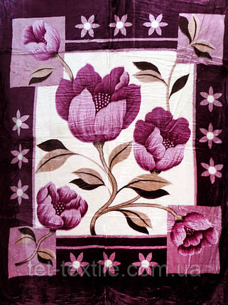 Плед акриловий полегшений True Love Фіолетовий першоцвіт (180x230), фото 1