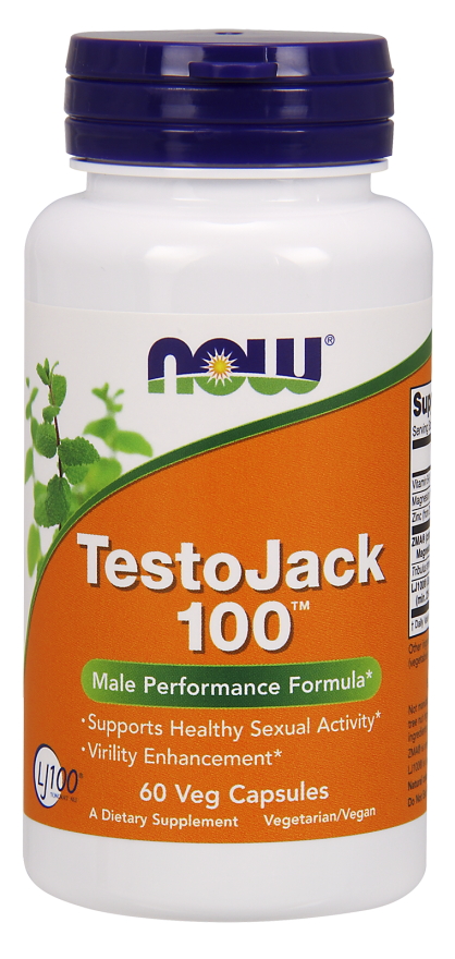 Комплекс для підвищення чоловічої потенції — ТістоДжек 100 / NOW — TestoJack 100 (60 caps)
