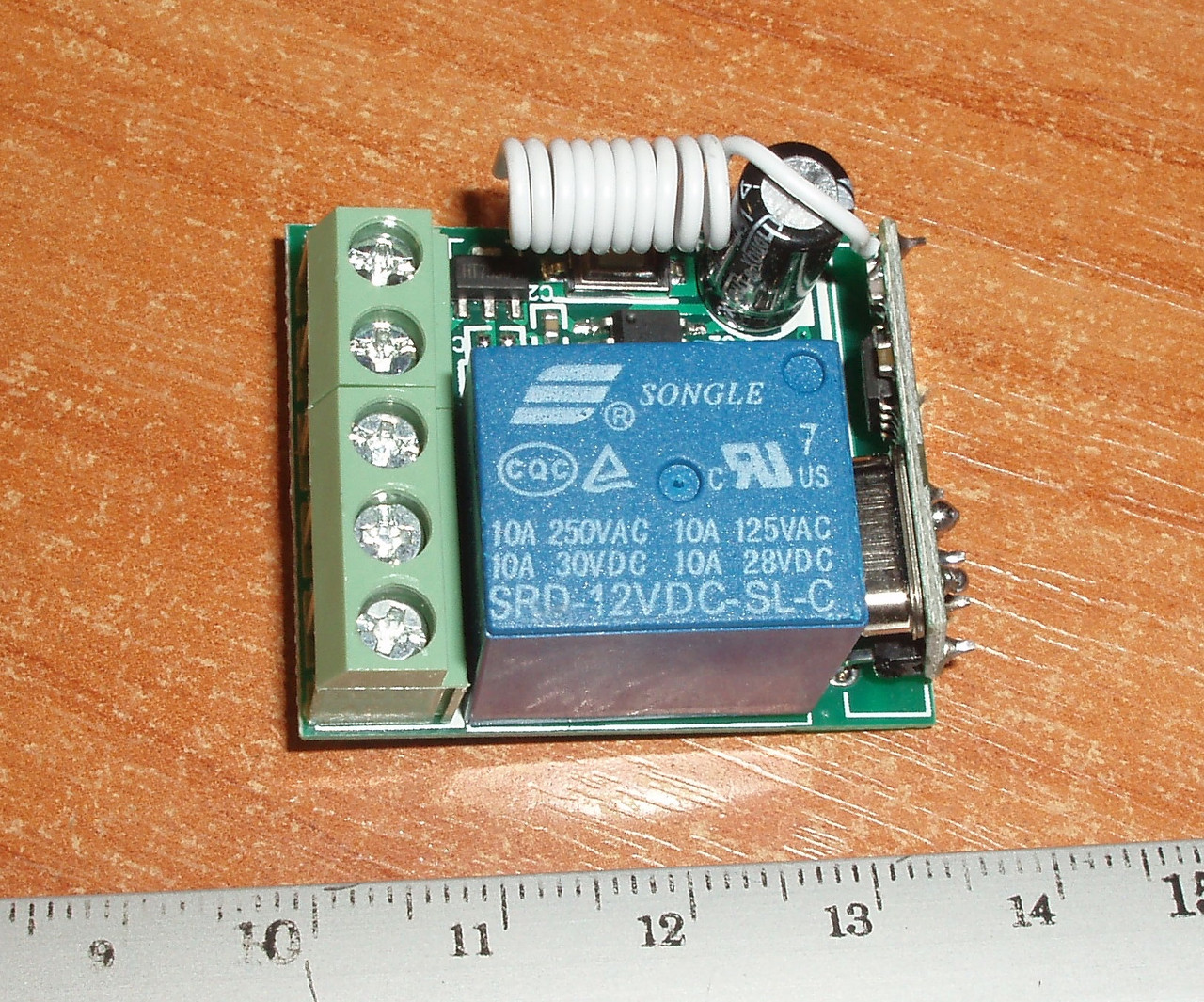 GV-350D реле радіокероване навчальне 12 V 10 A 1-канал padio 433MHZ під пульт ДК EA0001575-15 радіокеровані