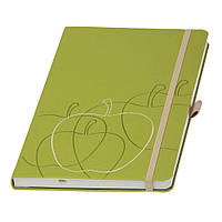 Записна книжка "Appeel", кремовий блок в лінійку, з шкірки італійського яблука, зелене яблуко