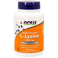 L-лизин 1000 мг 100 таб лечение герпеса остеопороза онкопротектор Now Foods USA
