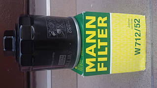 Фільтр оливний на volkswagen golf фольцваген гольф 3 1,4 abd, mann W71252