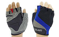 Перчатки для фитнеса женские Zelart (PVC, PL, открытые пальцы р-р XXS-M, черный-серый)