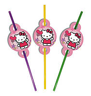 Коктейльні трубочки з гофрою (10шт./уп.) Набір Рожевий, Кітті закінчуються!!!