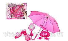 Набір аксесуарів для дівчинки Маленька кокетка взуття, парасолька, сумочка