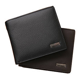 Чоловічий гаманець із натуральної шкіри. Шкіряний гаманець чоловічий портмоне зі шкіри Чорний