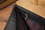 Чоловічий гаманець із натуральної шкіри. Шкіряний гаманець чоловічий портмоне зі шкіри Чорний, фото 7
