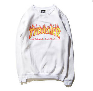 Світшот чоловічий Thrasher Magazine Біла Кофта Thrasher Magazine "" В стилі Thrasher ""