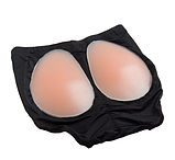 Силіконова накладна попа з Пуш Ап. Силіконові труси для збільшення сідниць, бежеві, фото 5