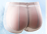 Силіконова накладна попа з Пуш Ап. Силіконові труси для збільшення сідниць, бежеві, фото 4