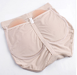 Силіконова накладна попа з Пуш Ап. Силіконові труси для збільшення сідниць, бежеві, фото 7