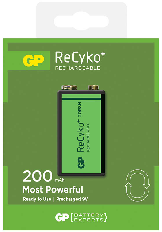 Акумулятор Крона GP ReCyko+ 200 mAh NiMh 9V (GP20R8HE-2GBE1)